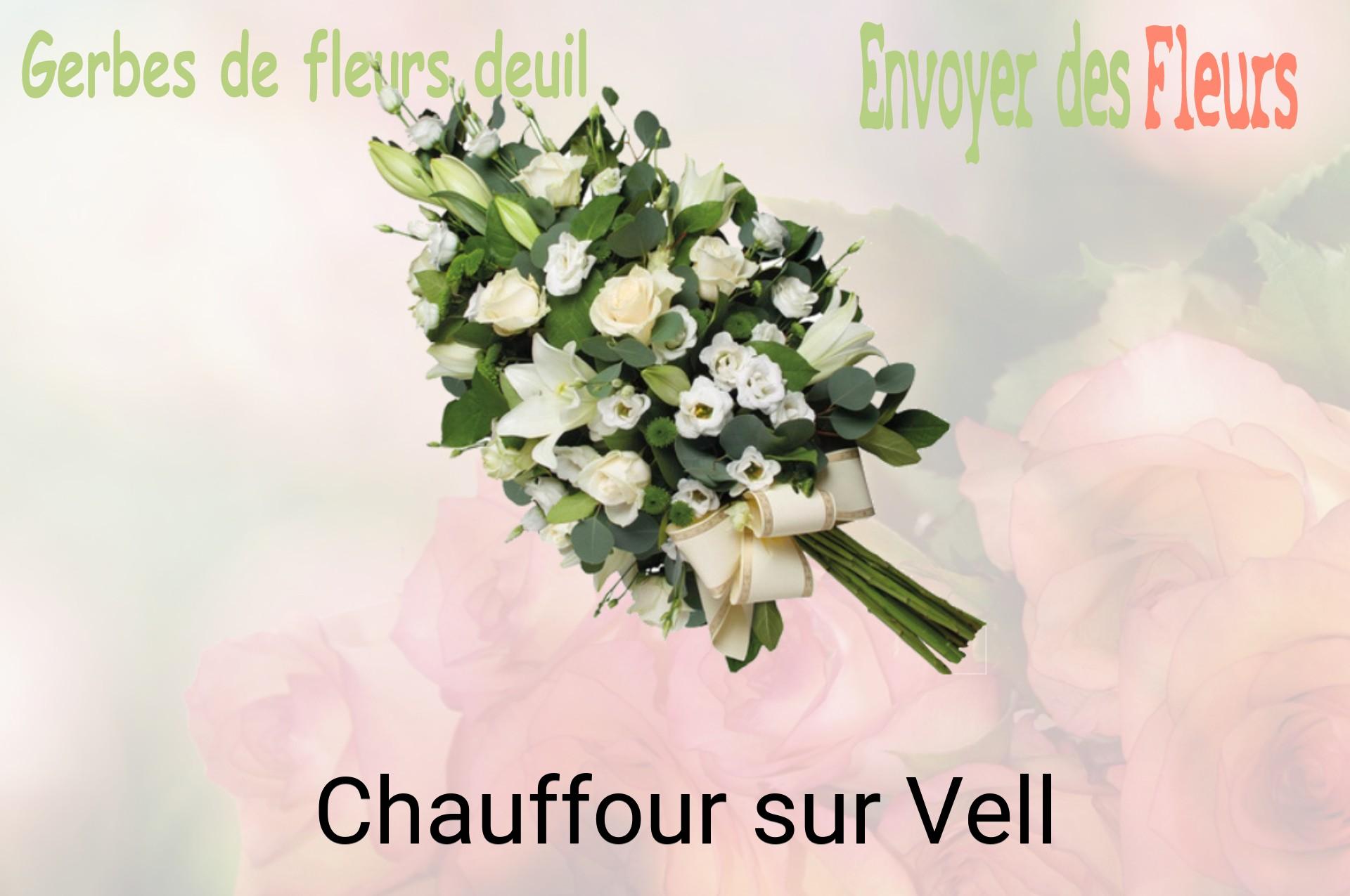 Gerbe de fleurs de deuil livrée à Chauffour-sur-Vell